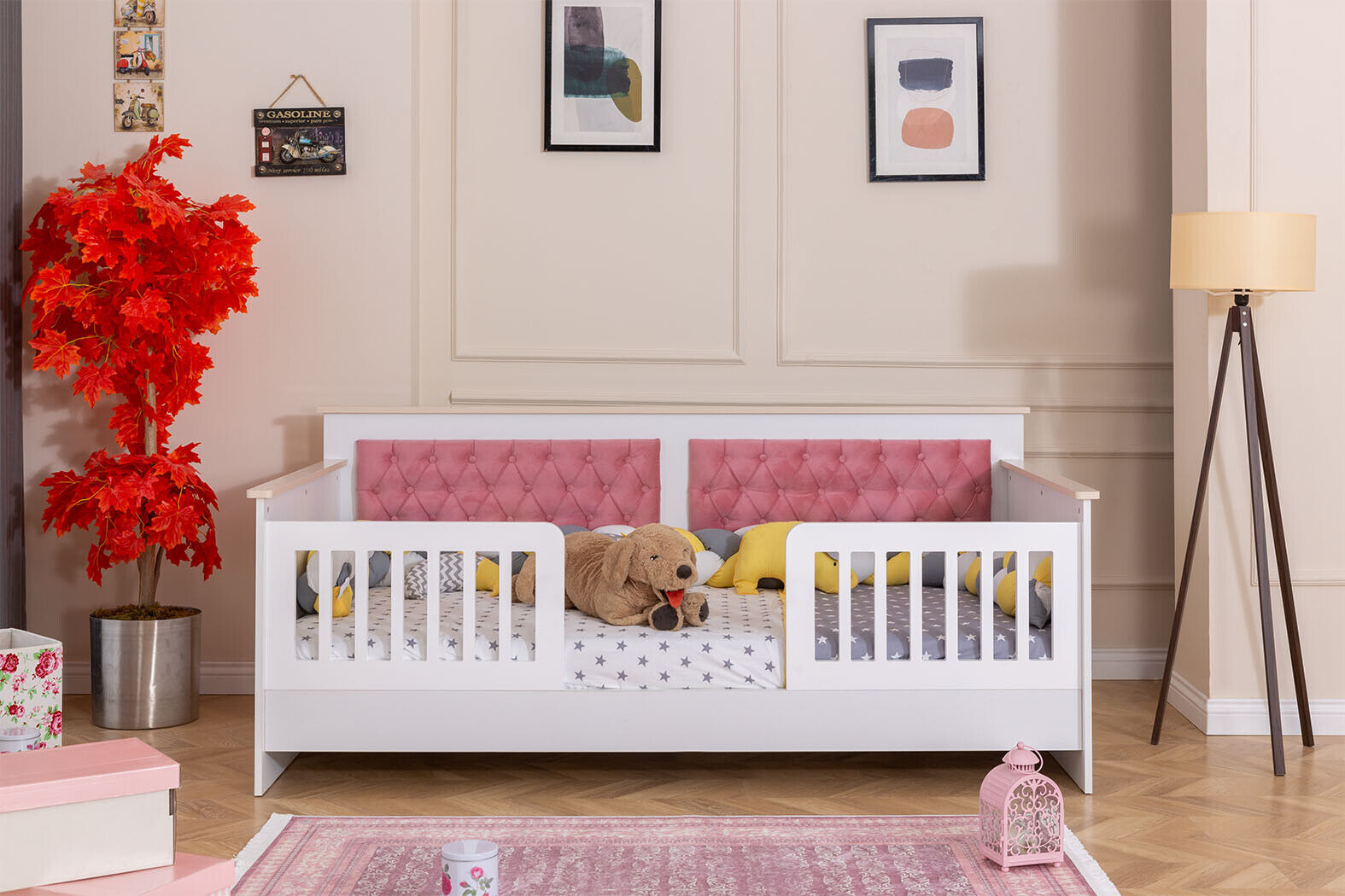 Modernes Kinderbett Luxuriöse Kinderzimmer Möbel Designer Holzgestell