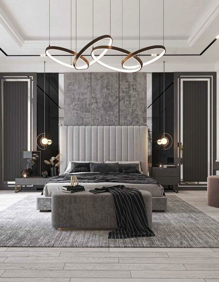 Bett Möbel Grau Schlafzimmer Möbel Design Betten Luxus Möbel Modern Holz