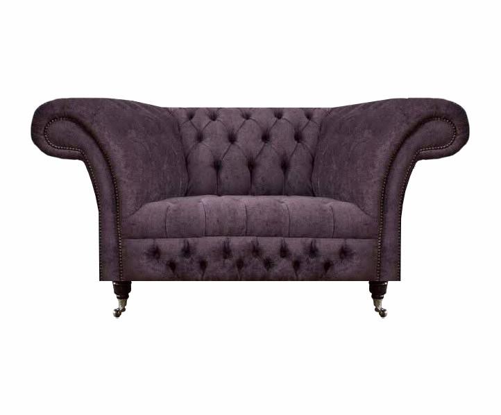 Chesterfield Sessel Polstermöbel Wohnzimmer Polstersitz Luxus Stoff Neu