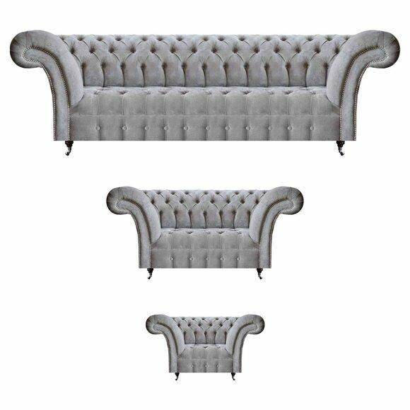 Neu Sofagarnitur Sofas Couch Polstermöbel Designer Chesterfield Wohnzimmer