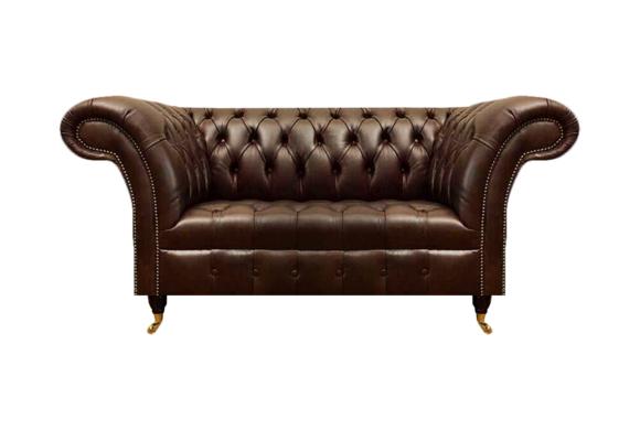 Schicker Brauner Chesterfield Dreisitzer Wohnzimmer Möbel Luxus Sitzer