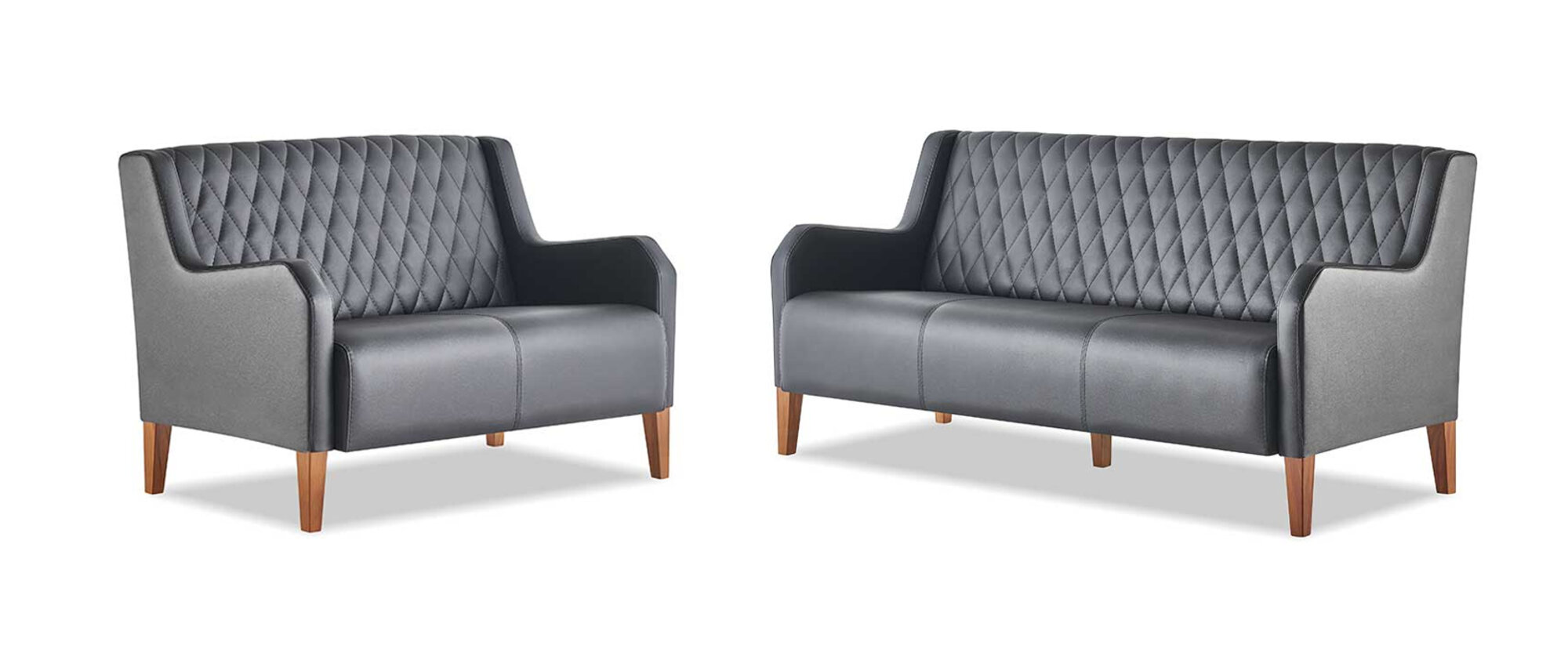 Sofagarnitur Schwarz Modern 3-Sitzer 2-Sitzer Komplett Sofas Sitzmöbel Set