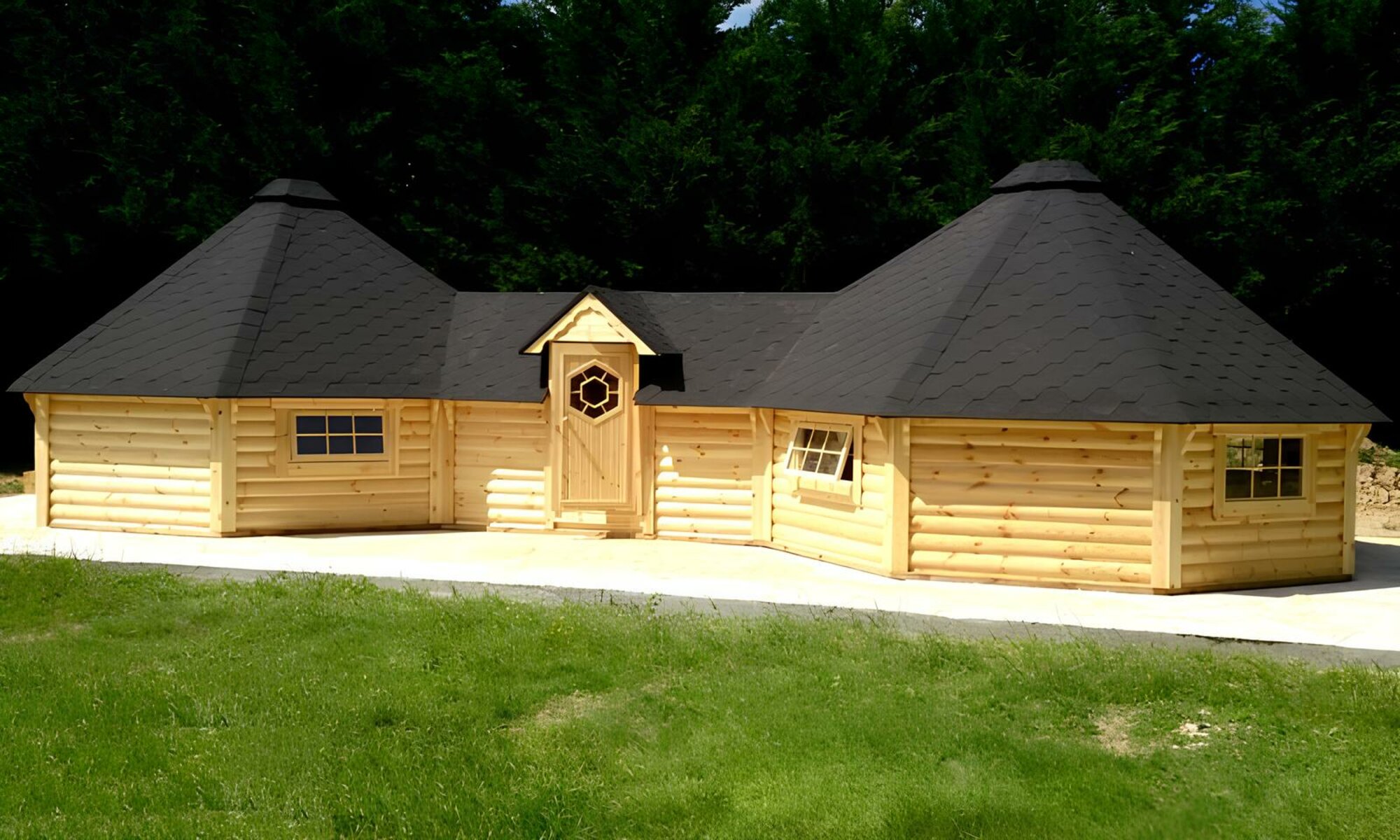 Hütte Berghütten Sauna Grillkota 39m² Holzhaus Garten Laube Kota Grills