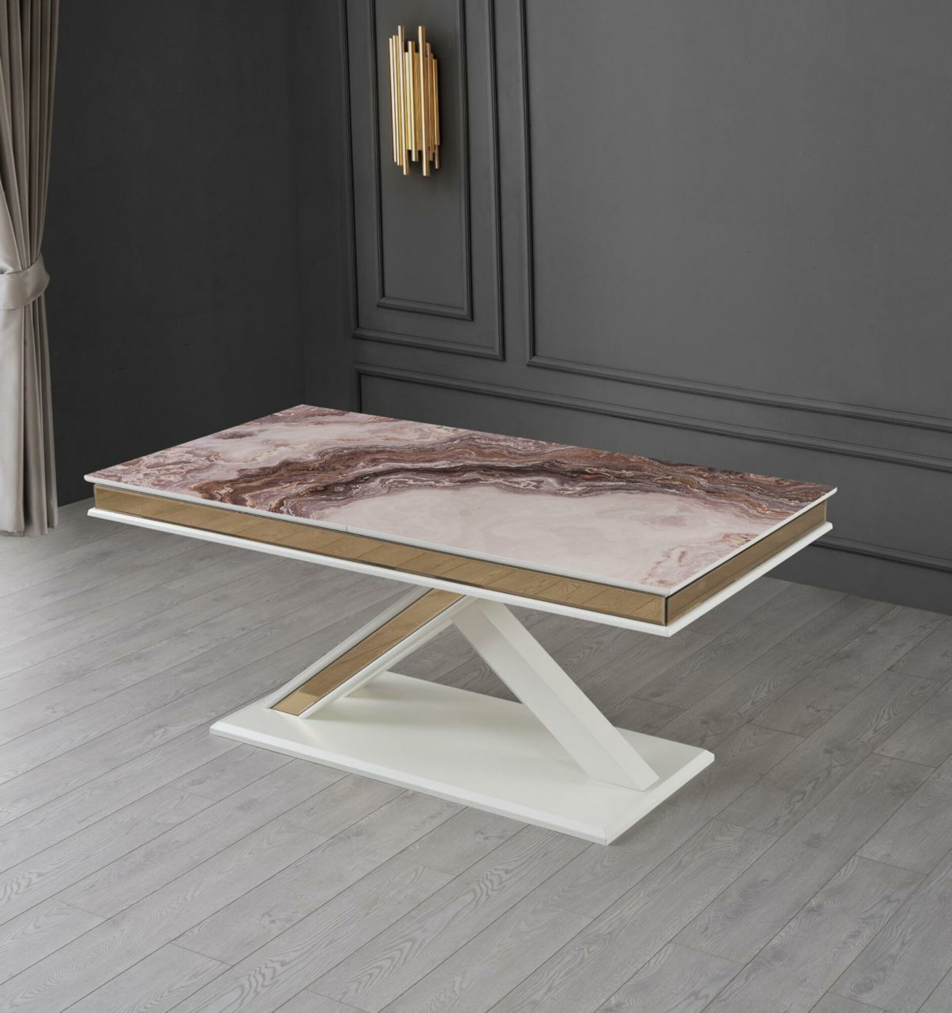 Luxus Esstisch Ausziehbarer Tisch Holz Tische Modern Esszimmer Design Neu