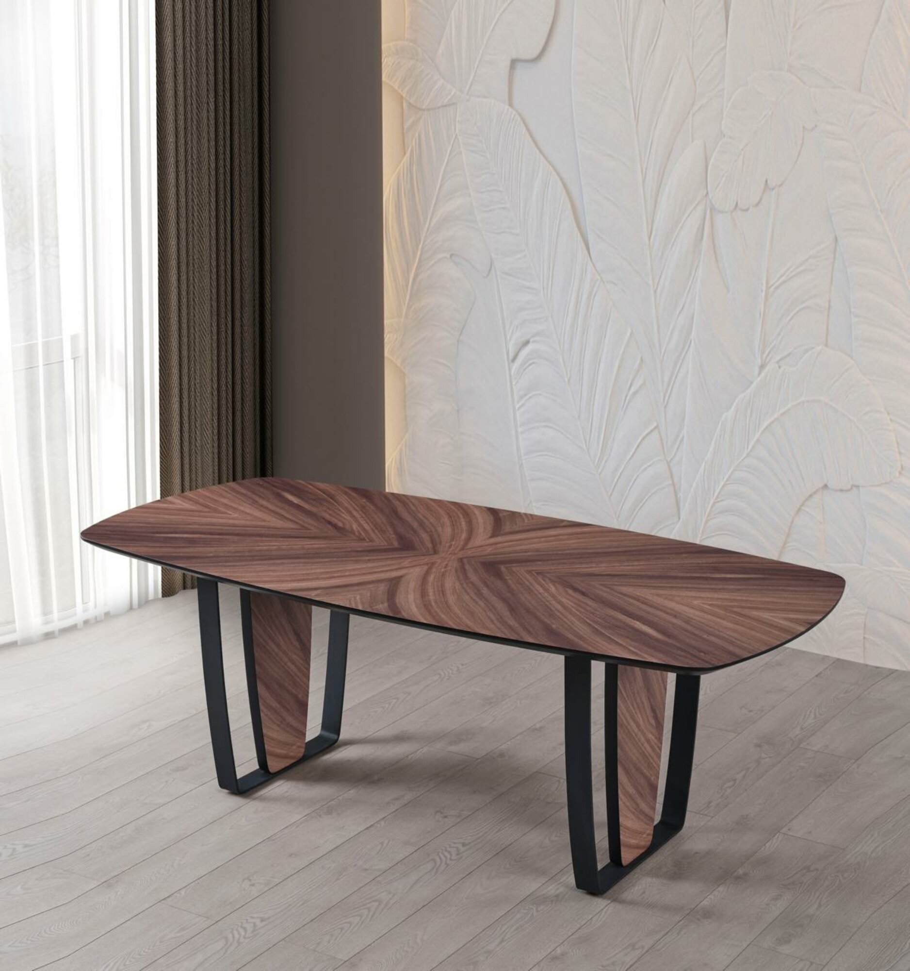 Luxus Esszimmertisch Esstisch Küchentisch Esszimmer Holz Schwarz Tisch