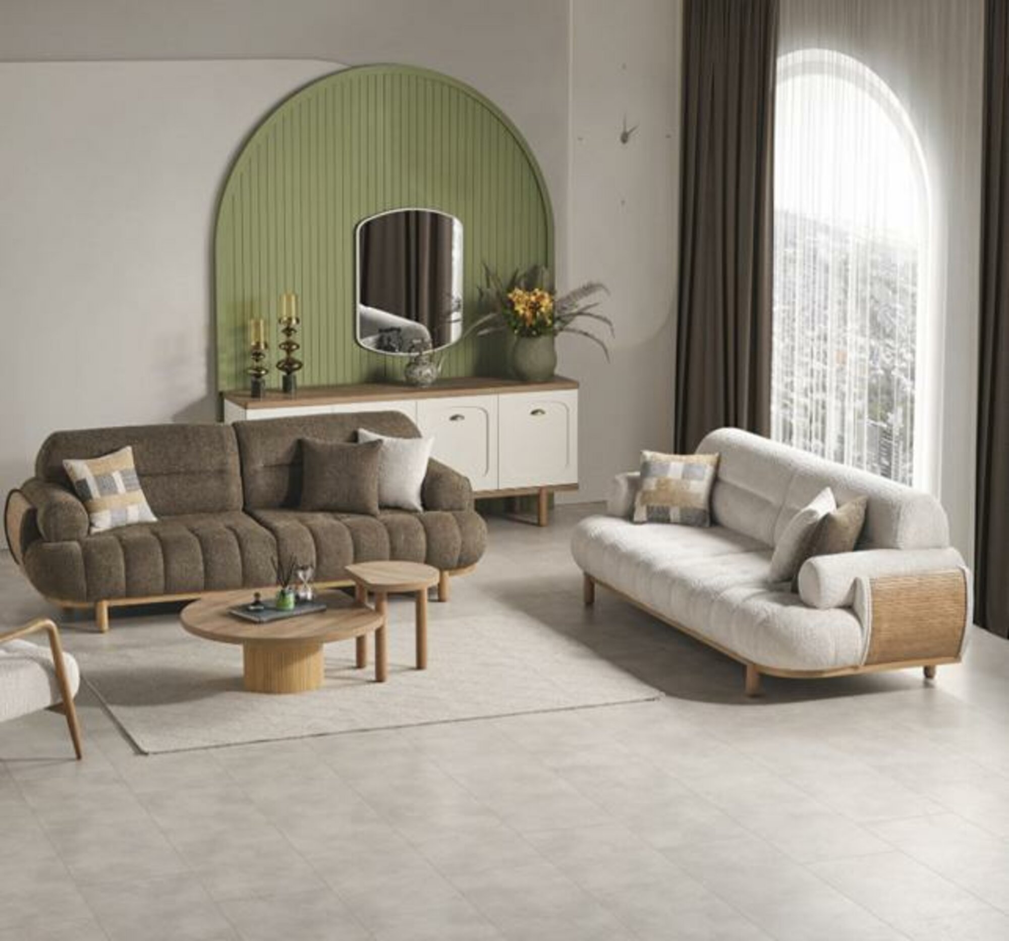Polstergarnitur Couch Set Sofa Kombination Sitzgruppe Wohnlandschaft Sitzmöbel