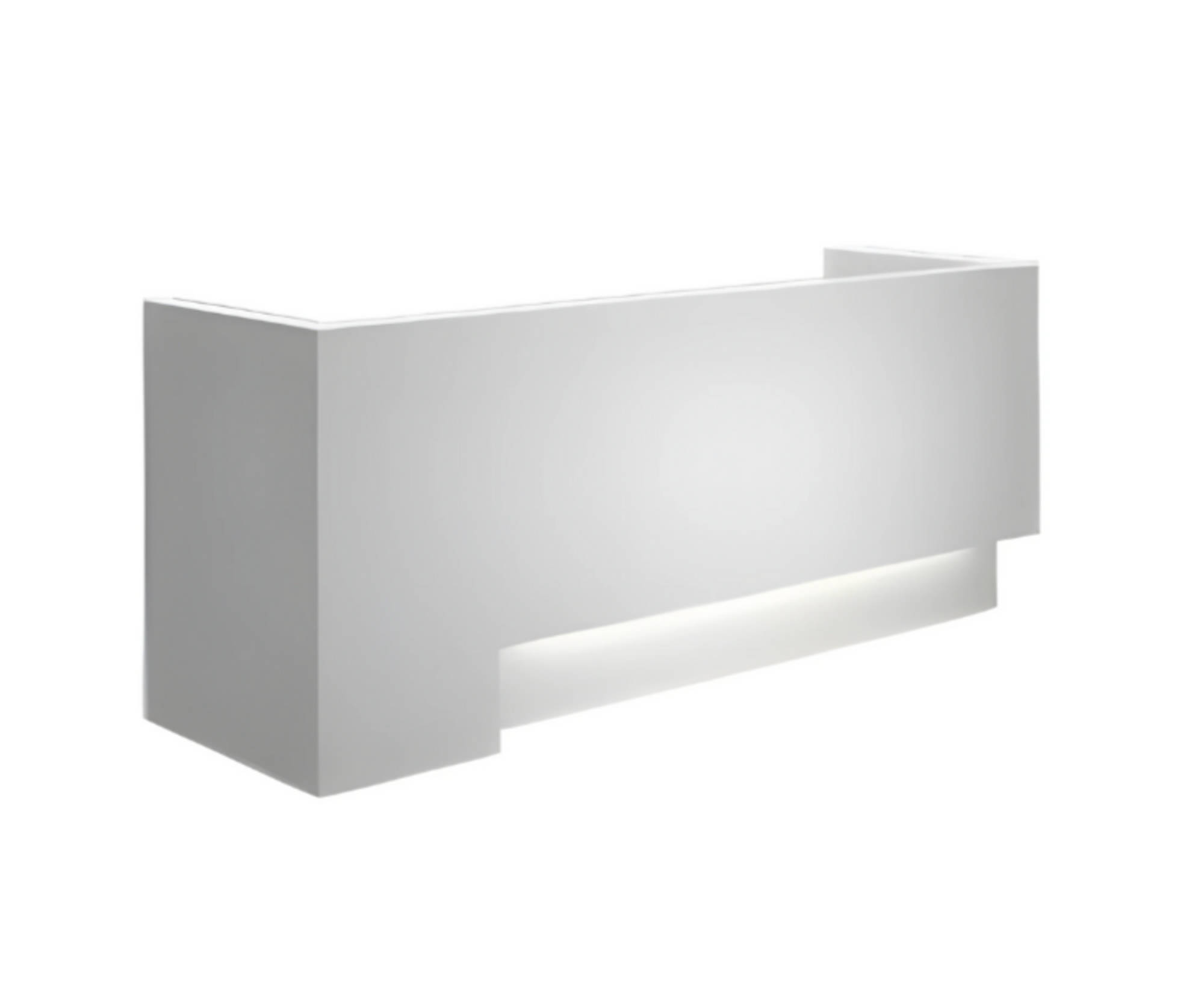 Elegantes weißes Empfangspult Büromöbel Holz Rezeption Arbeitsumgebung