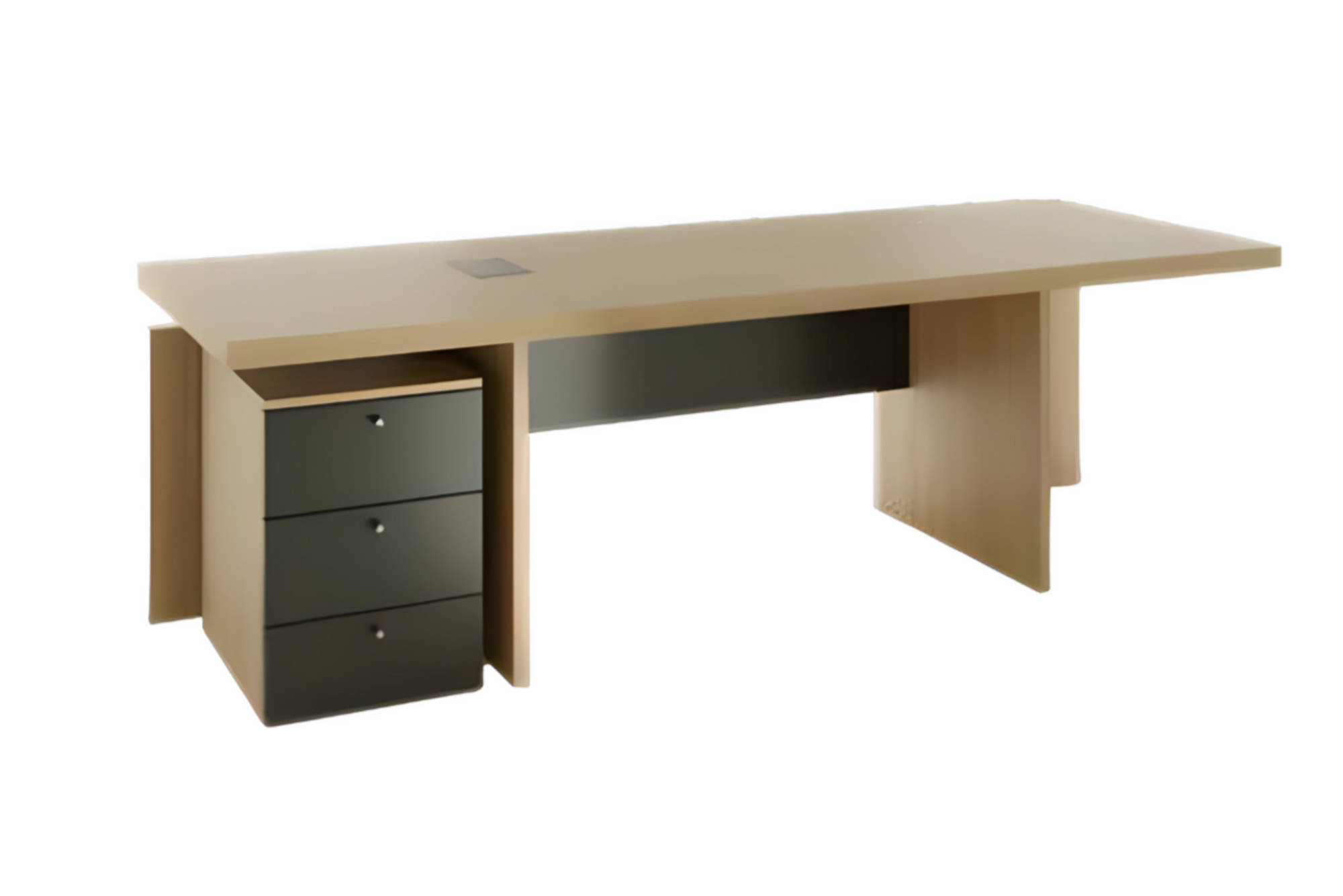 Moderner Bürotisch Brauner Schreibtisch Holzmöbel Arbeitsumgebung Tisch