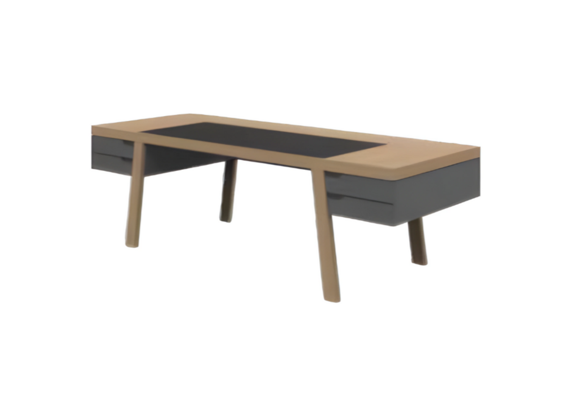 Designer exklusiver Schreibtisch stilvolle Büromöbel Holzbüromöbel Braun