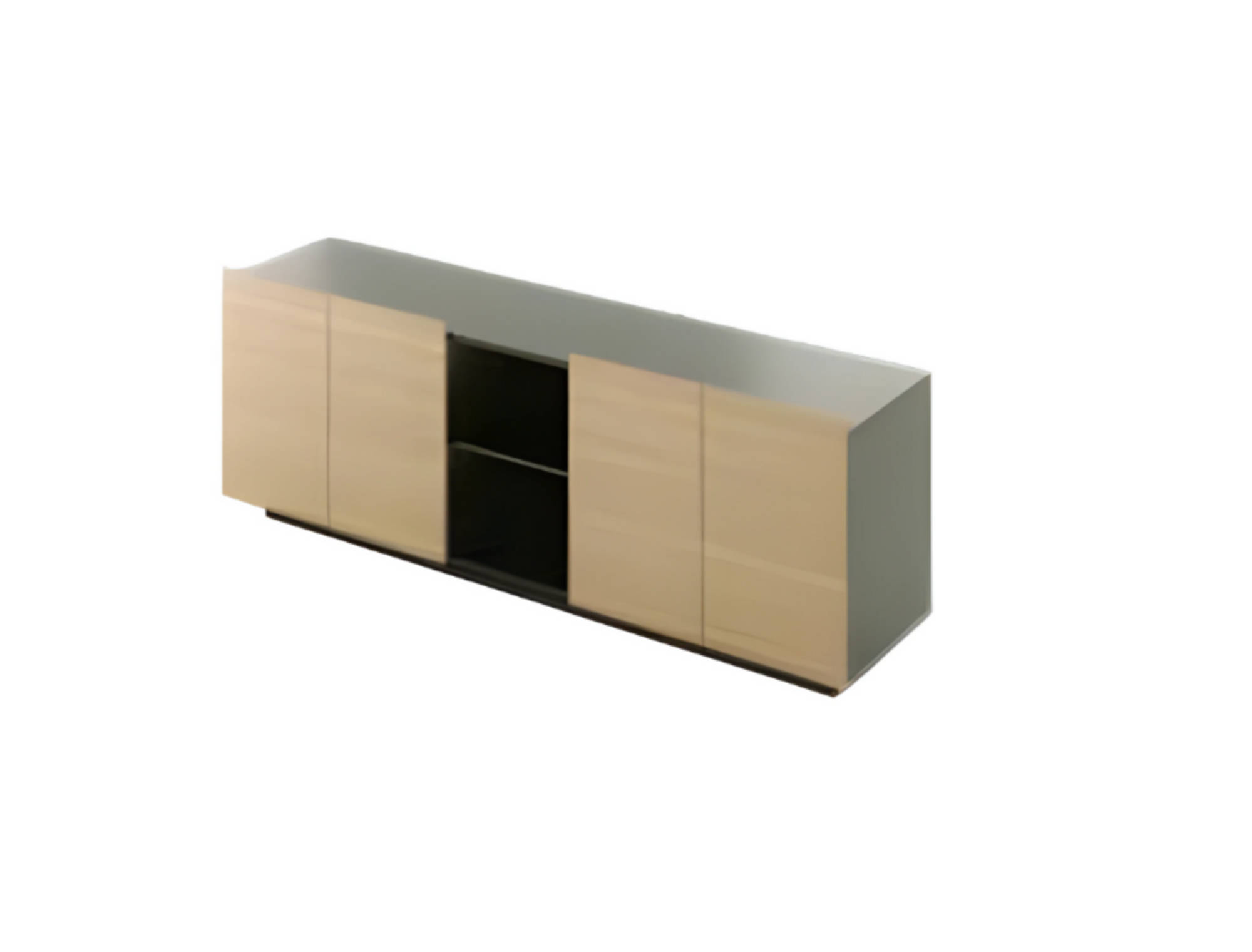 Designer Aktenschrank Grau Braun Luxus Büromöbel Holz Regal Möbel Modern