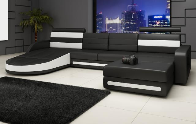 Ecksofa Sofa mit USB,Polster U Form Wohnlandschaft Ecksofa Neu