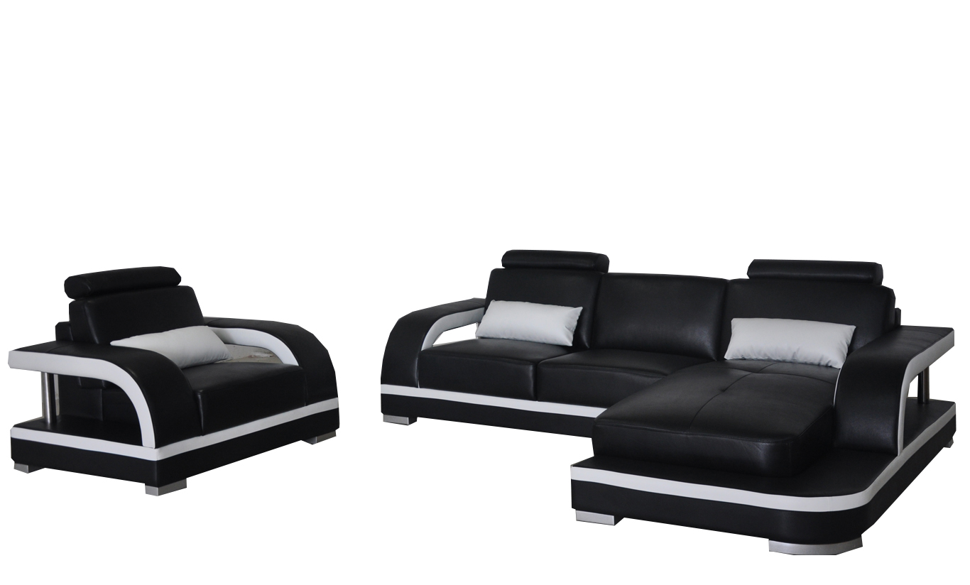 Sofa Eckcouch Polster Wohnzimmer Ecksofa LForm Wohnlandschaft USB + LED + Sessel