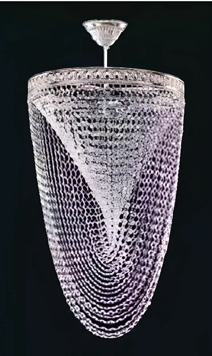 Kronleuchter Deckenleuchter Luxus Silber Deckenlampe Lüster Kristall