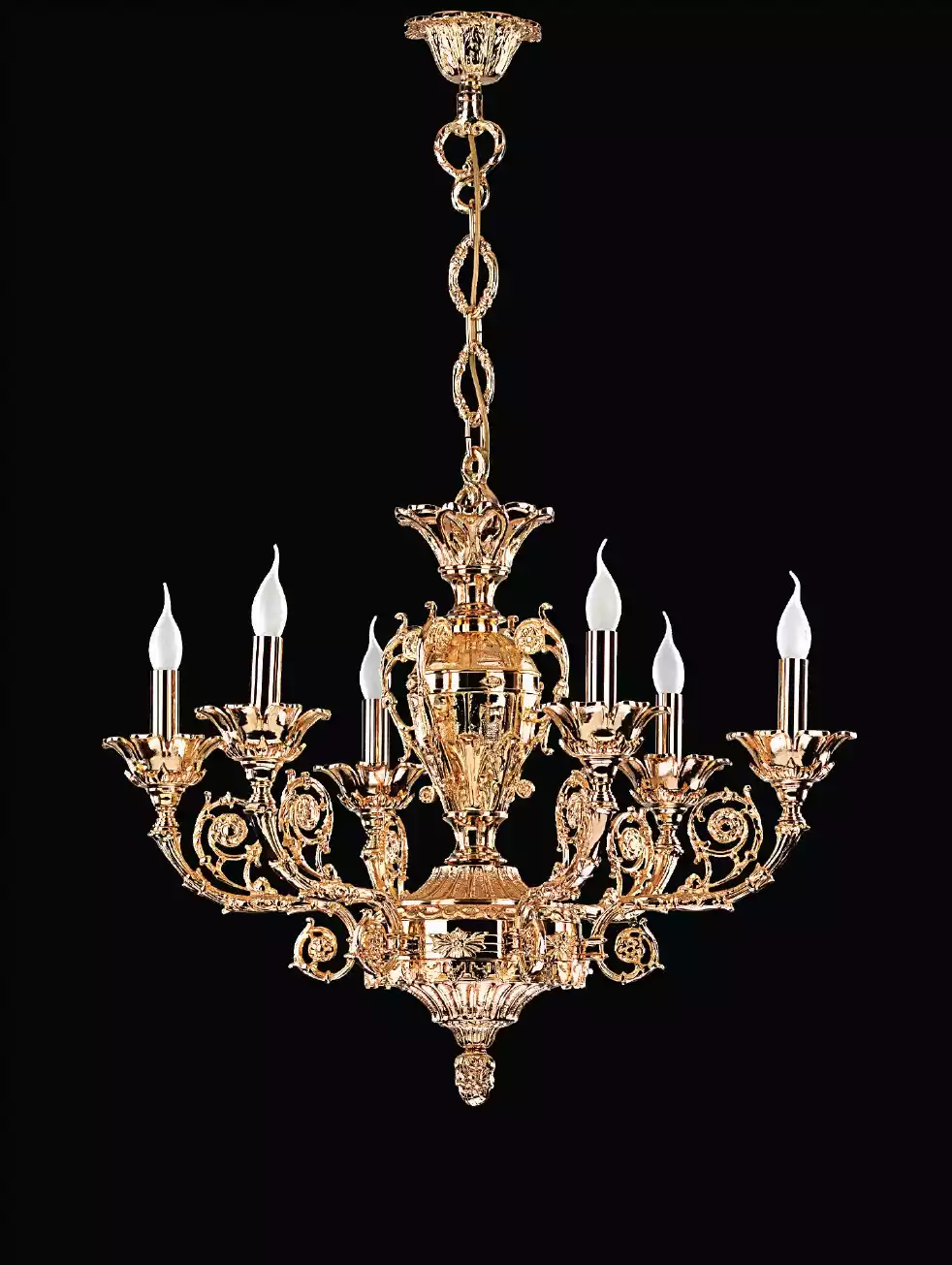 Goldene Deckenlampe Pendelleuchte Wohnzimmer Leuchten Klassische Leuchten