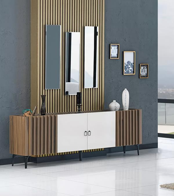 Kommode Sideboard Highboard Kommoden Buffet Holz 204cm Anrichte Schrank