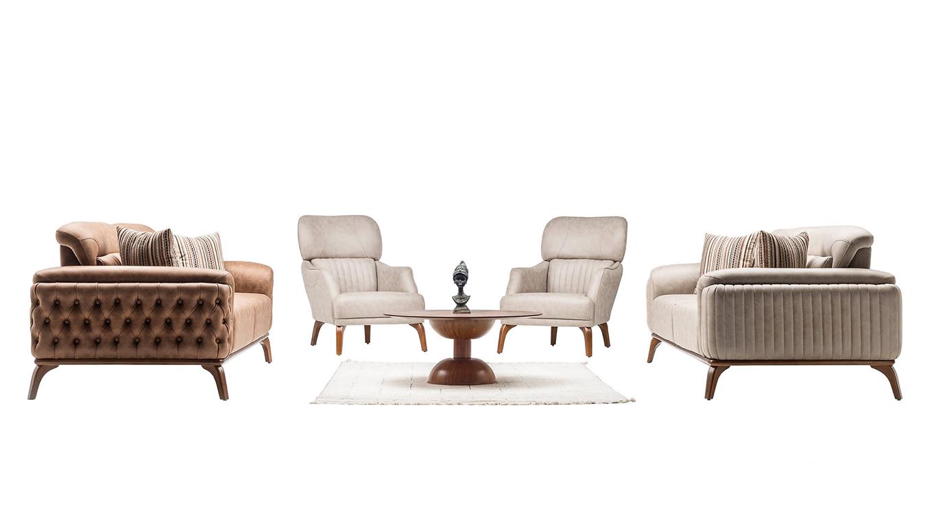 Sofa Set Wohnzimmergarnitur Garnitur Polstergruppe Couch Sofagarnitur 3+3+1+1