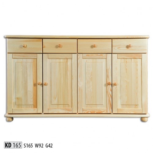 Kommode 165cm Sideboard Schrank Anrichte holz Schrank Möbel Kommoden Massivholz