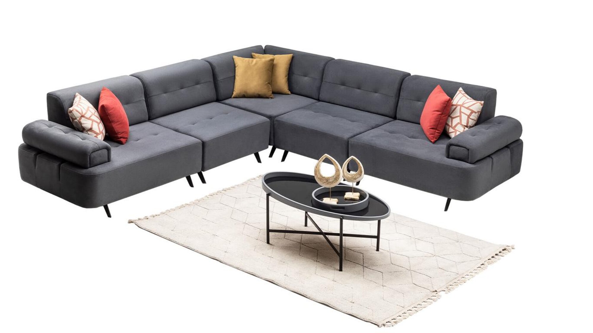 Sofa Eckcouch Couch Ecksofa Lounge Eckgarnitur Wohnraumsofa Polsterlandschaft