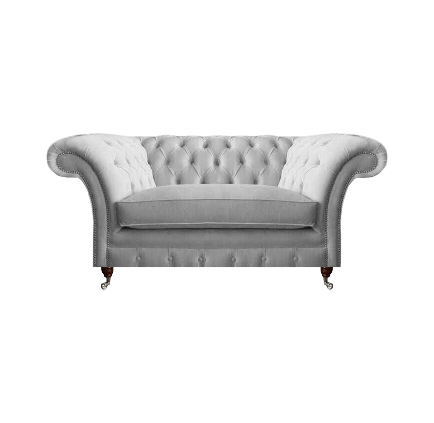 Moderner Weißer Chesterfield Einsitzer Luxuriöse Polstermöbel Lehnsessel