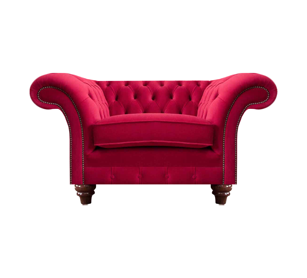 Roter Chesterfield Wohnzimmer Sessel Designer Stoffsessel Lehnsessel