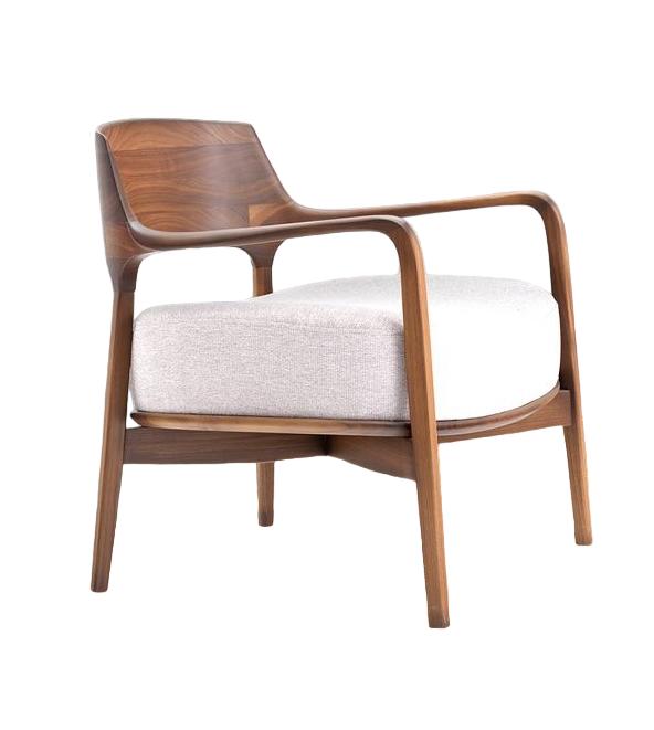 Holz Relaxsessel Polstersessel Vollholzsessel Design Holzstuhl Sessel