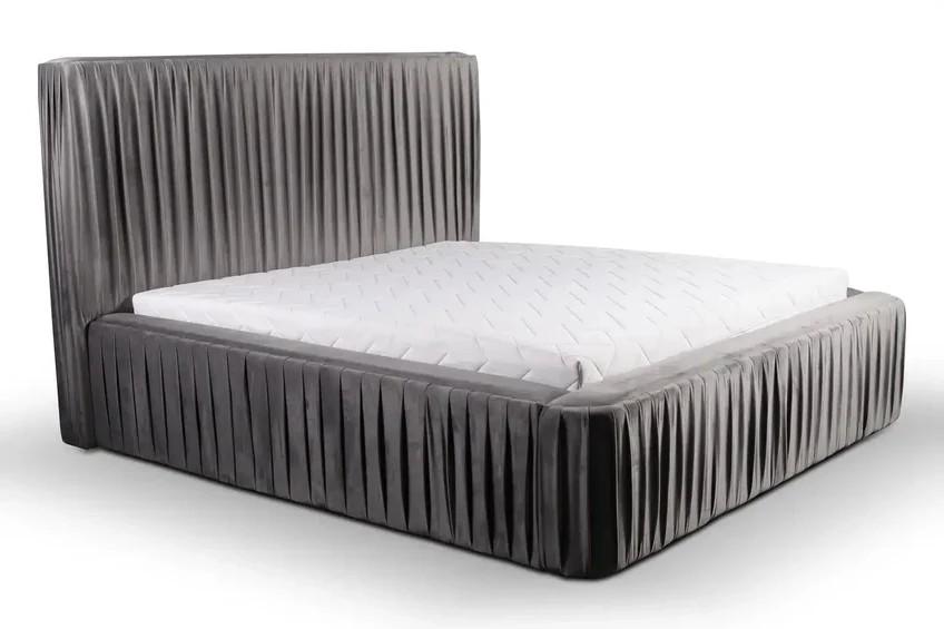 Doppelbett Bett Schlafzimmer 180сm Matratze Grau moderner Stil Hochwertig