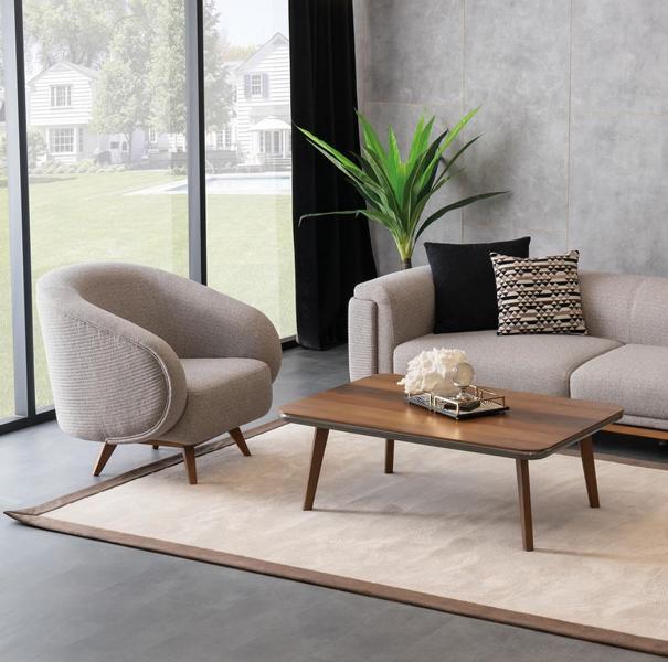 Designer Sessel Polstersessel Loungesessel Couchtisch Stoff Wohnzimmer