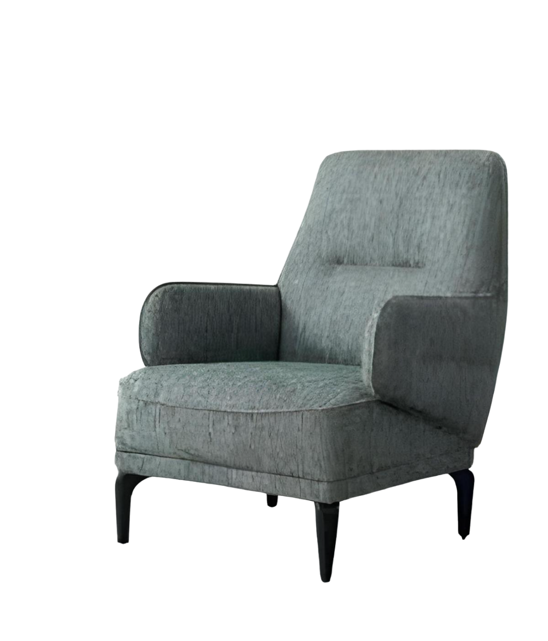 Sessel 1 Sitzer Grau Wohnzimmer Design Einsitzer Möbel Stoff Textil