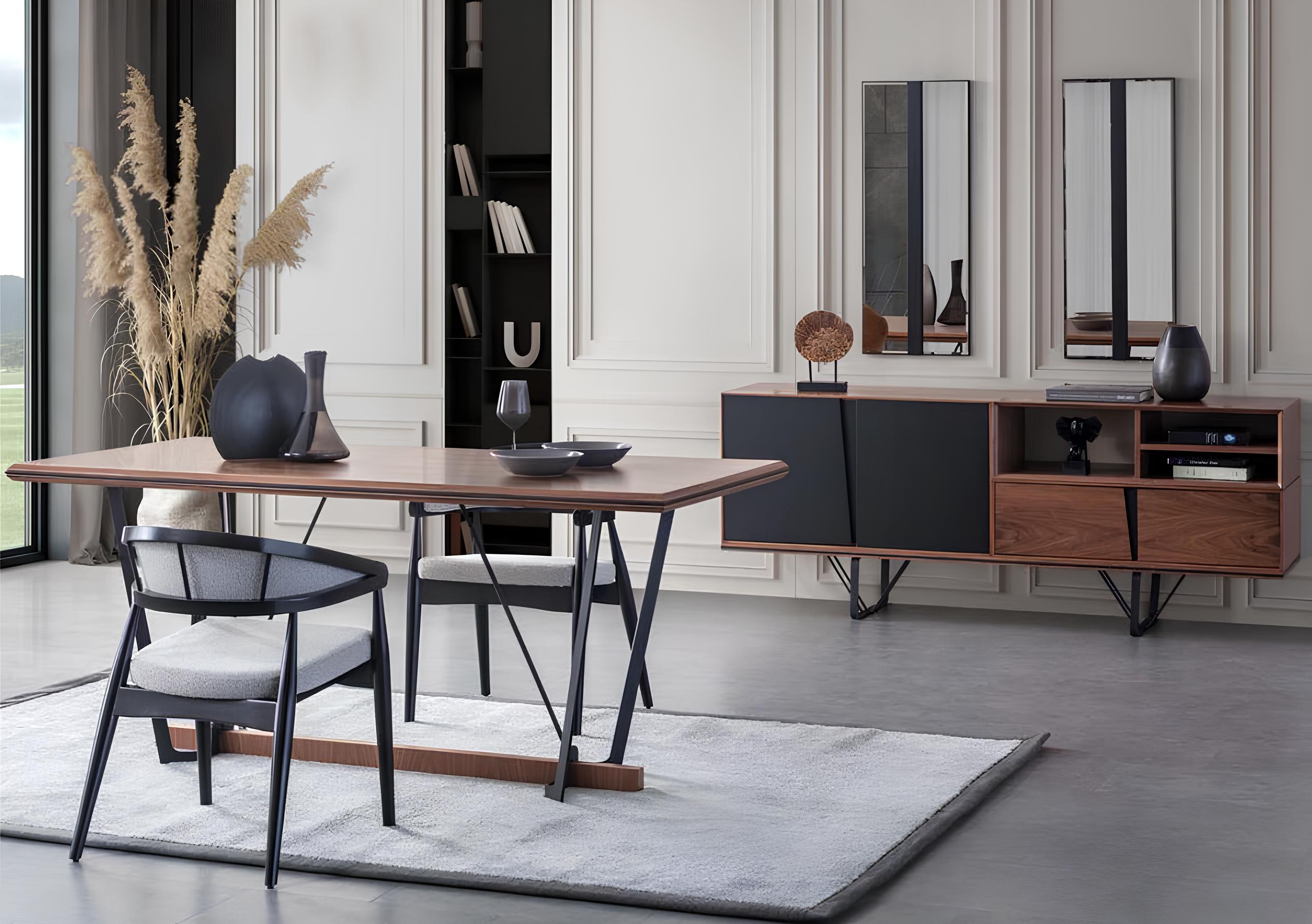 Essecke Esszimmer Esstisch Set 2tlg Anrichte Esszimmertisch Braun Holz