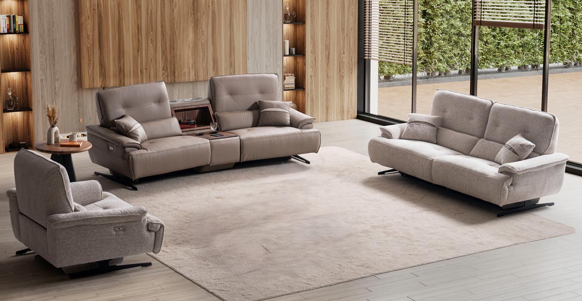 Designer Sofagarnitur Wohnzimmer Polster Sofas 3+2 Sitzer Sofas, Sessel Neu