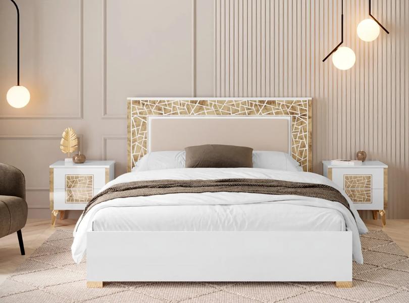 Luxus Schlafzimmer Nachttisch Betten Bett 3tlg. Komplett Set Design Einrichtung