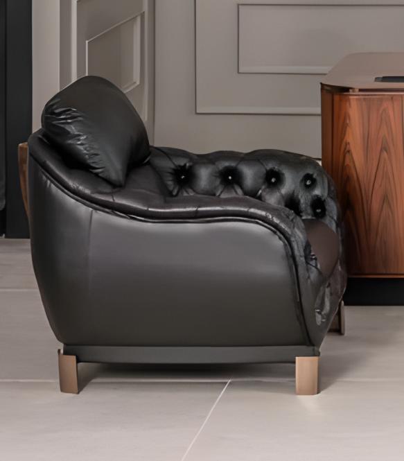 Design Lederstuhl Stühle Esszimmerstuhl Bürostuhl Klassisch Schwarz Sessel Stuhl