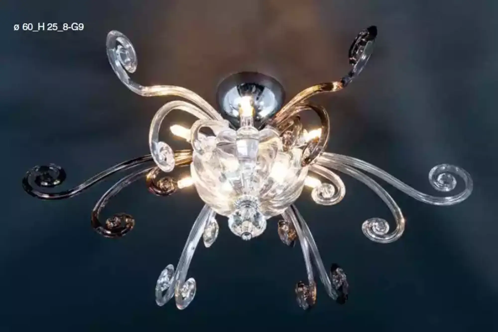 Kronleuchter Deckenleuchter Luxus Capri Deckenlampe Lüster Kristall Art