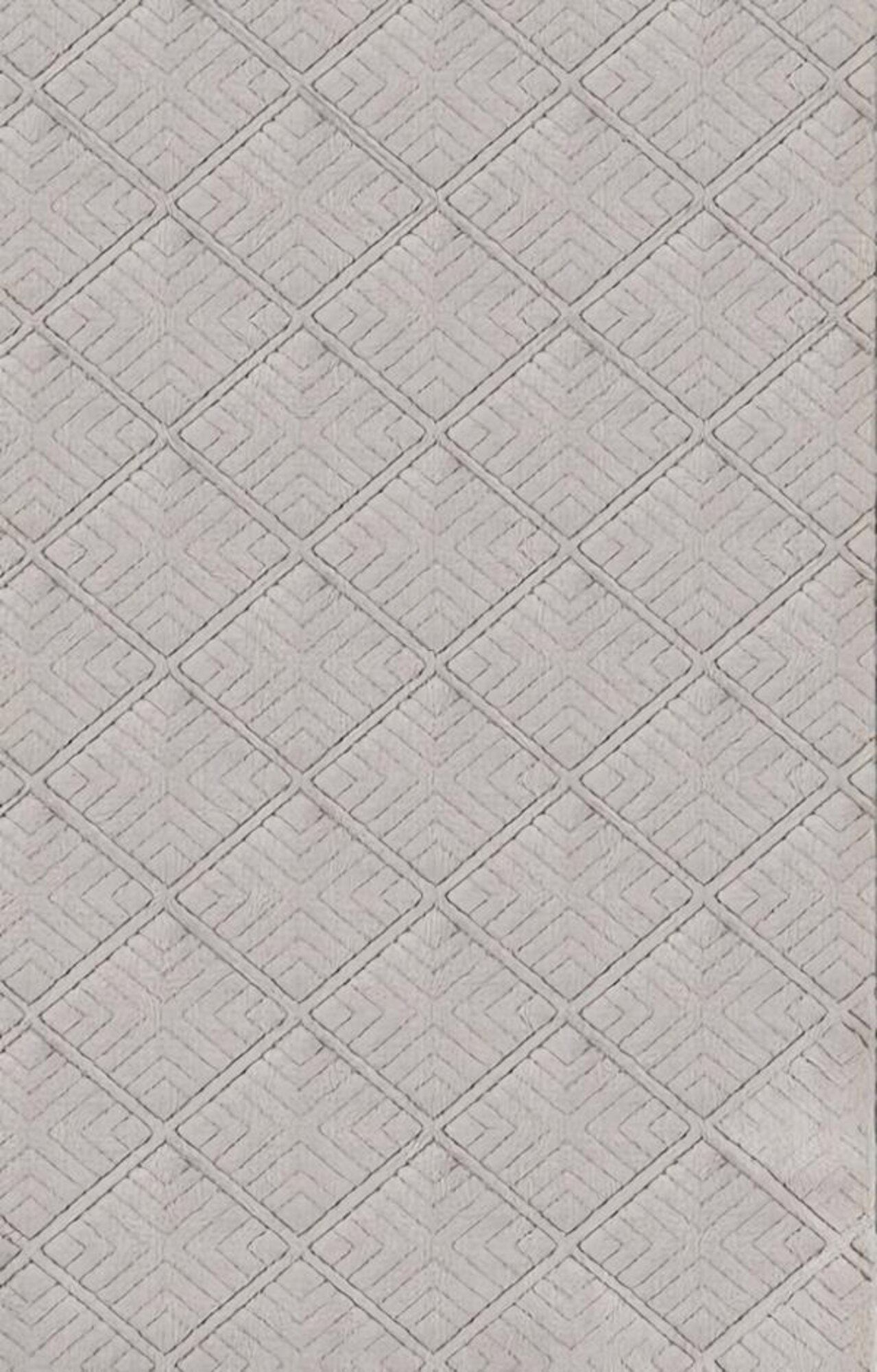 Teppich Wohnzimmerteppich Geometrisches Raute Melierte Muster Beige