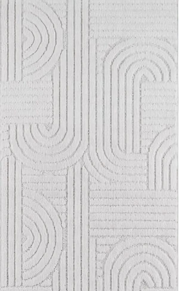 Teppich Wohnzimmerteppich Geometrisches Design Abstrakte Optik Weiß