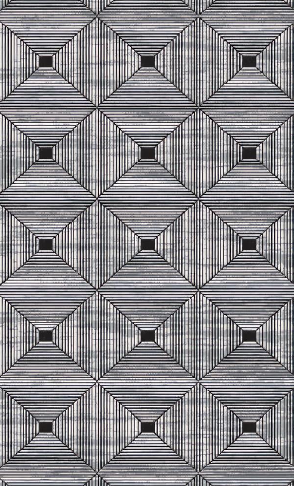 Designer Teppich Moderner Geometrisches Schwarz 3D Effekt Wohnzimmer