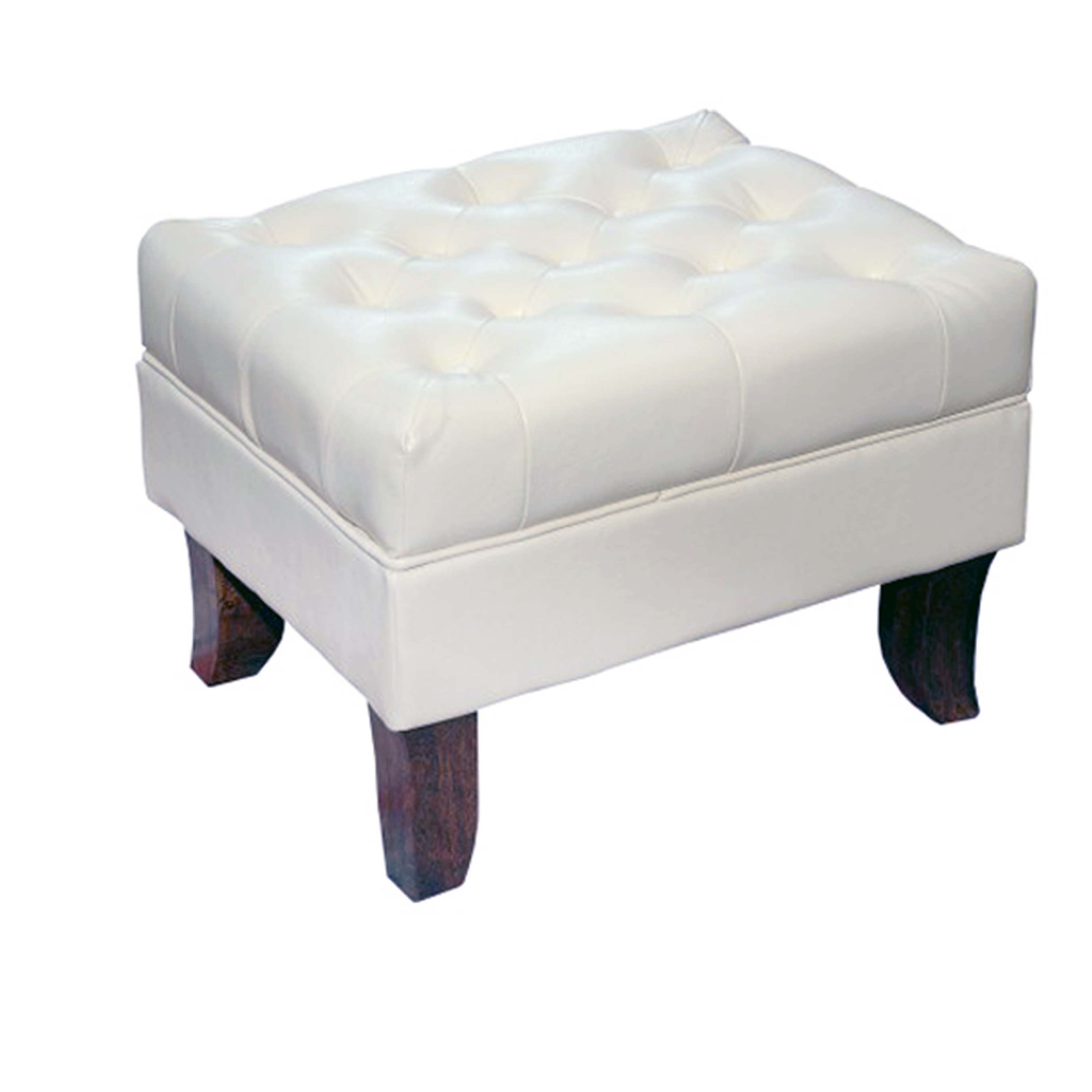Chesterfield Hocker Leder Polster Fußhocker Chaise Ottomane Relax Pouf Neu