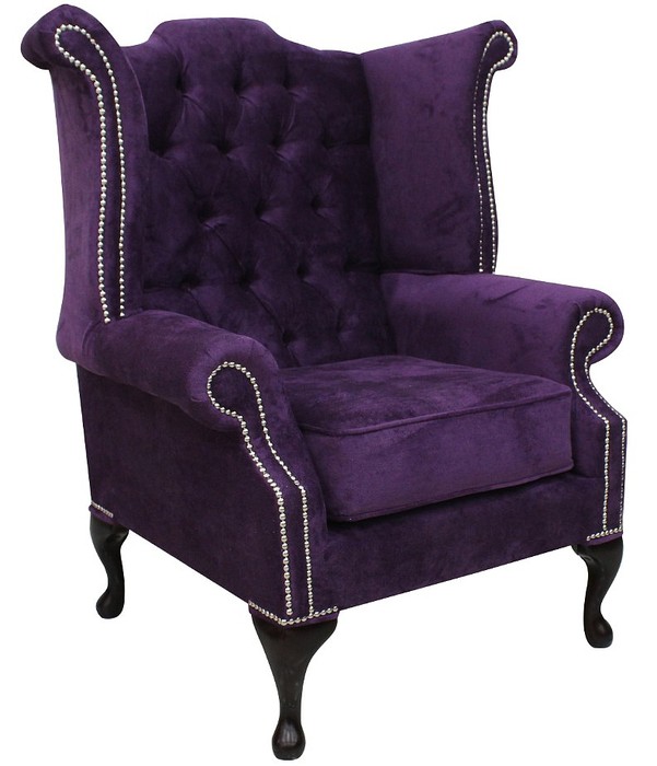 Echter Chesterfield Ohrensessel Sessel Couch Sofa Polster Sitz Lounge Relax Neu