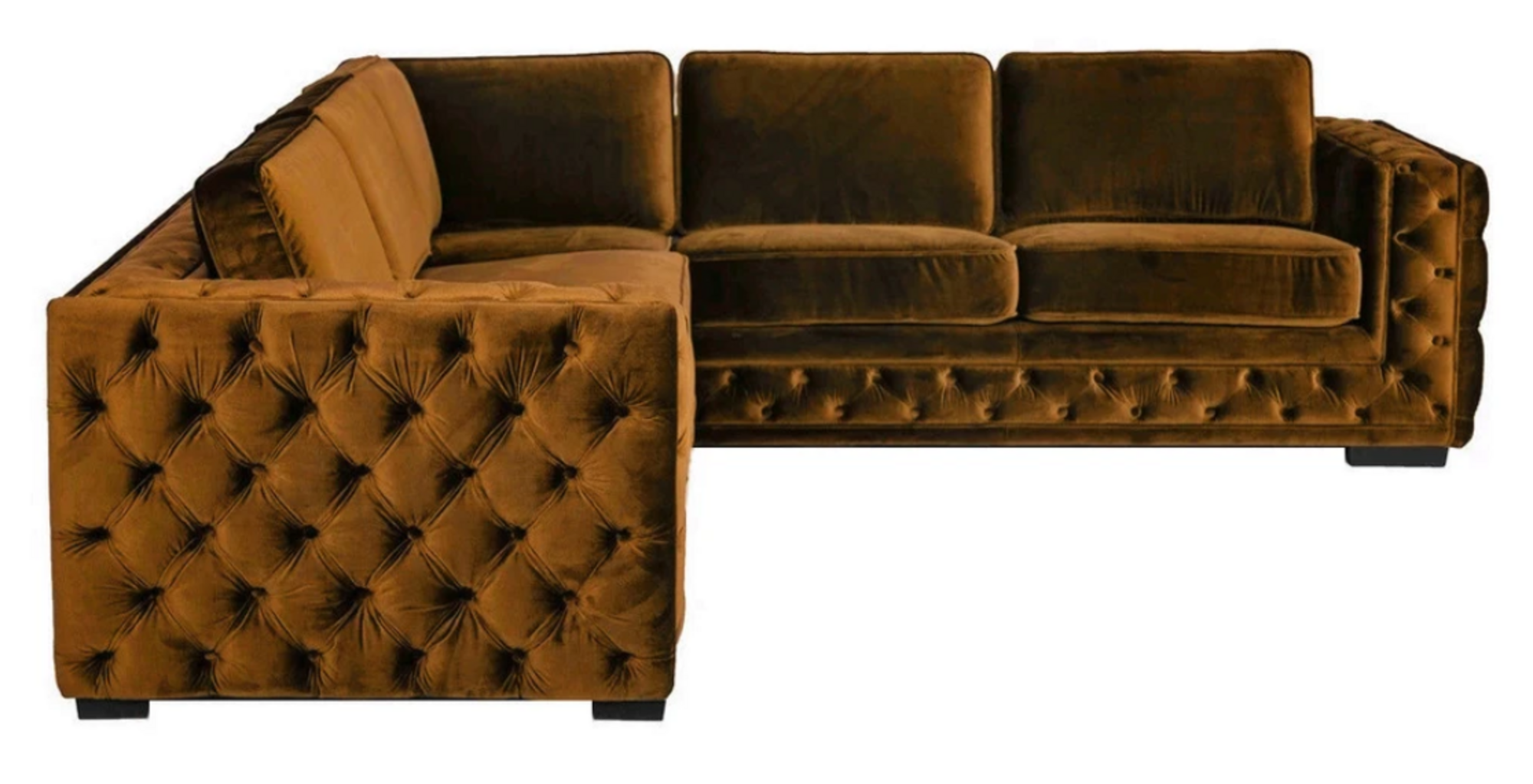 Ecksofa Orange Wohnlandschaft Couch Eckgarnitur Polster Möbel Chesterfield Sofa