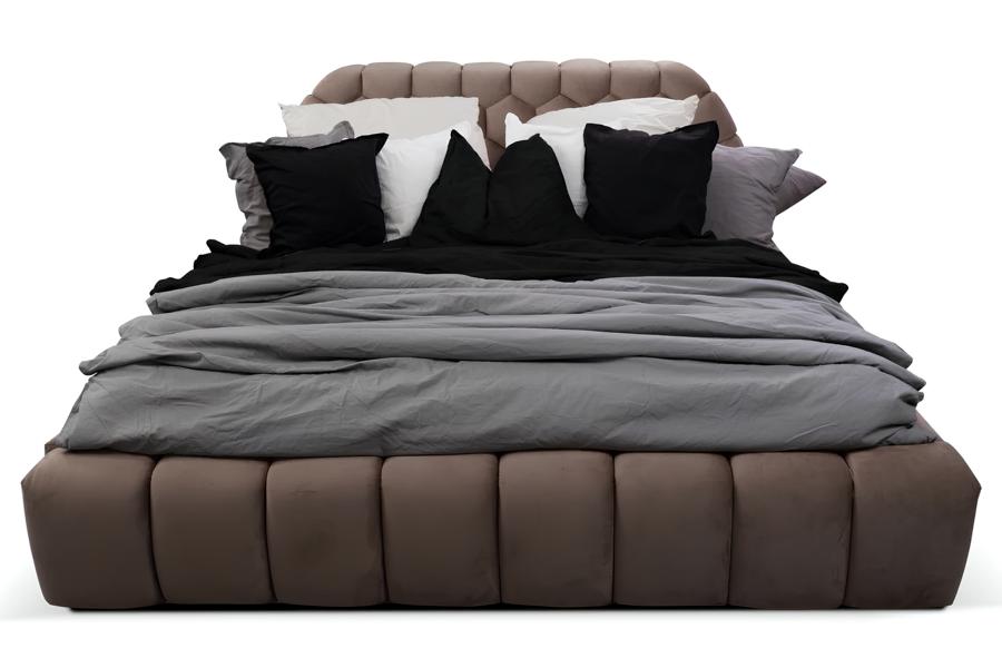 Schlafzimmer Doppelbett Bett 180сm Matratze Braun moderner Stil Holz