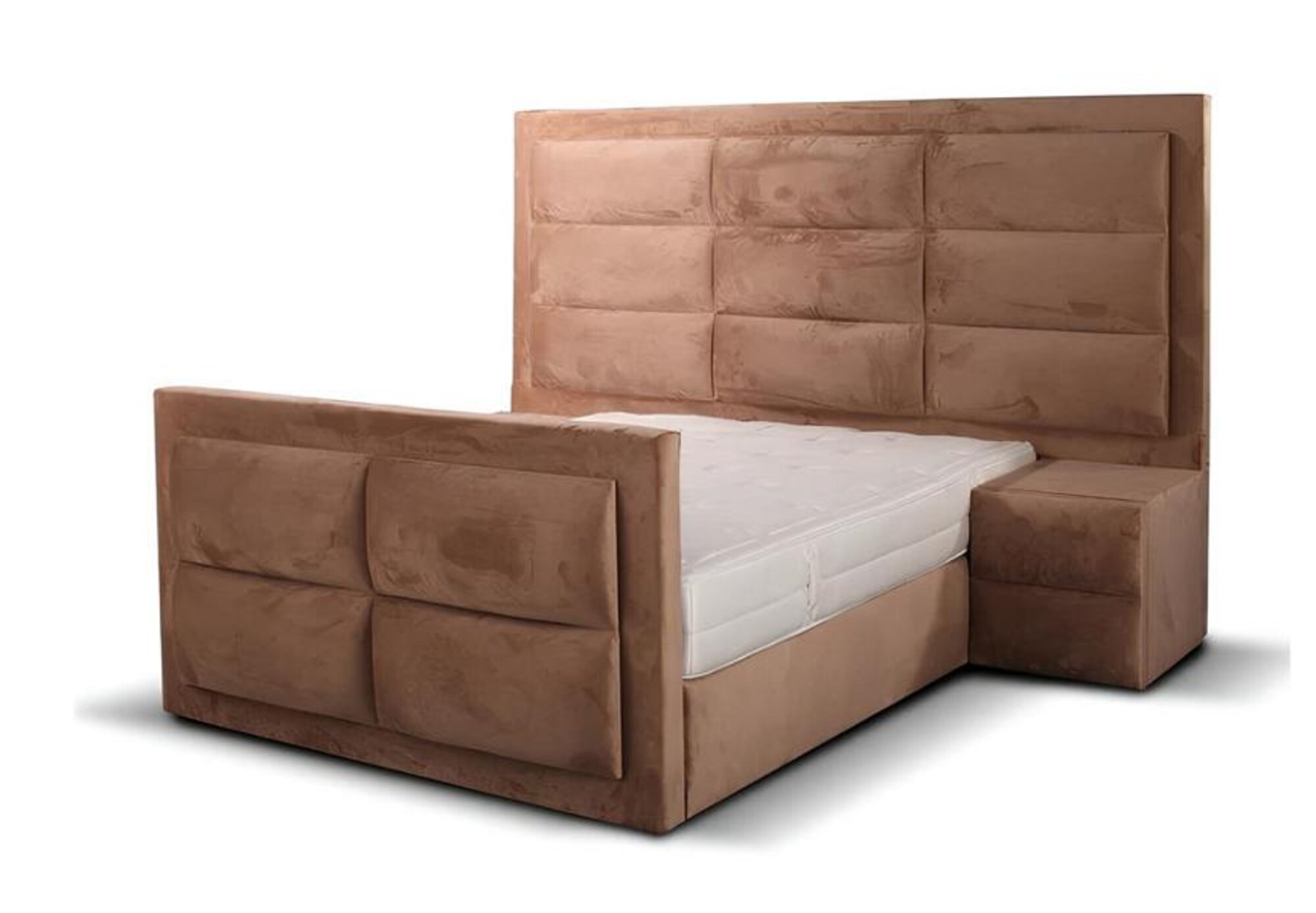 Doppelbett Bett Schlafzimmer 180сm Matratze Braun moderner Stil Hochwertig