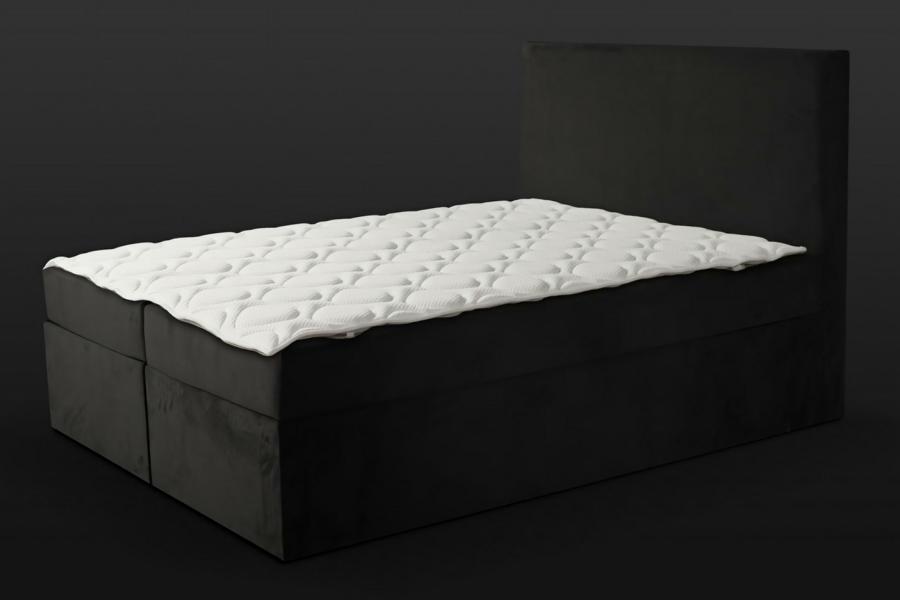 Doppelbett Schlafzimmer Bett 180сm Matratze Schwarz moderner Stil Holz