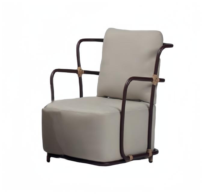 Sessel Hochwertig Grau Terrasse Design Elegantes Möbel Modern Sessel luxuriöse