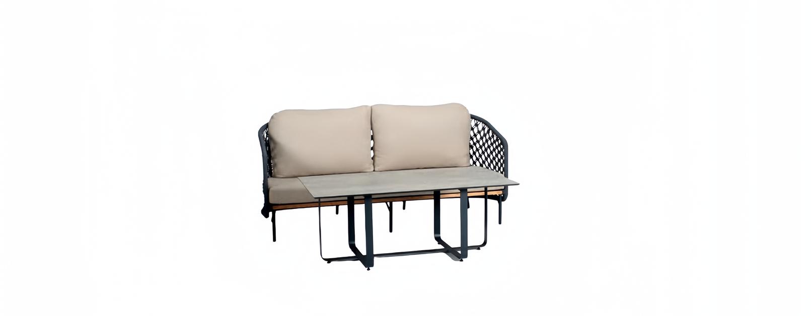 Garnitur Sofa 2 Sitzer Couchtisch Sofas Dreisitzer Stoff Luxus Garnitur Modern