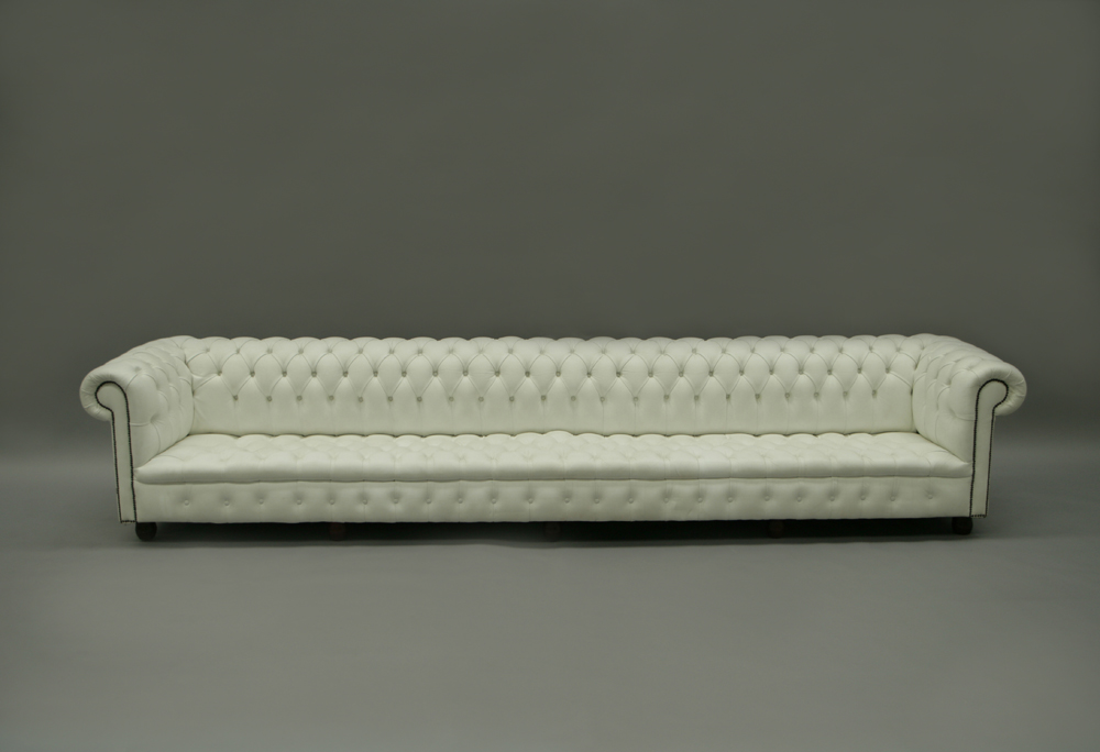 XXL Big Sofa Couch Chesterfield 480cm Polster Sofas 9 Sitzer Leder Textil #228