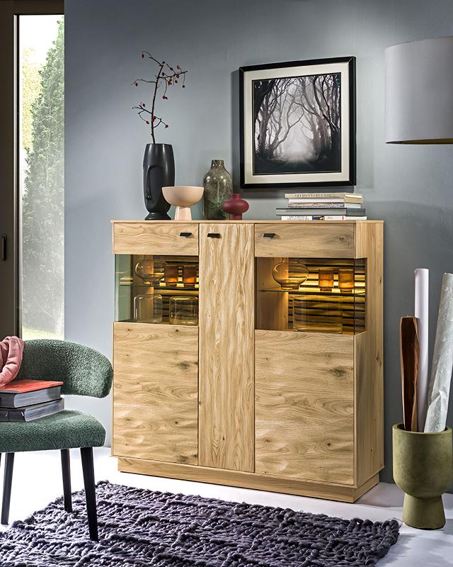 Stauraumschrank Schrank Schrankvitrine Glasdisplay Kommodenschrank