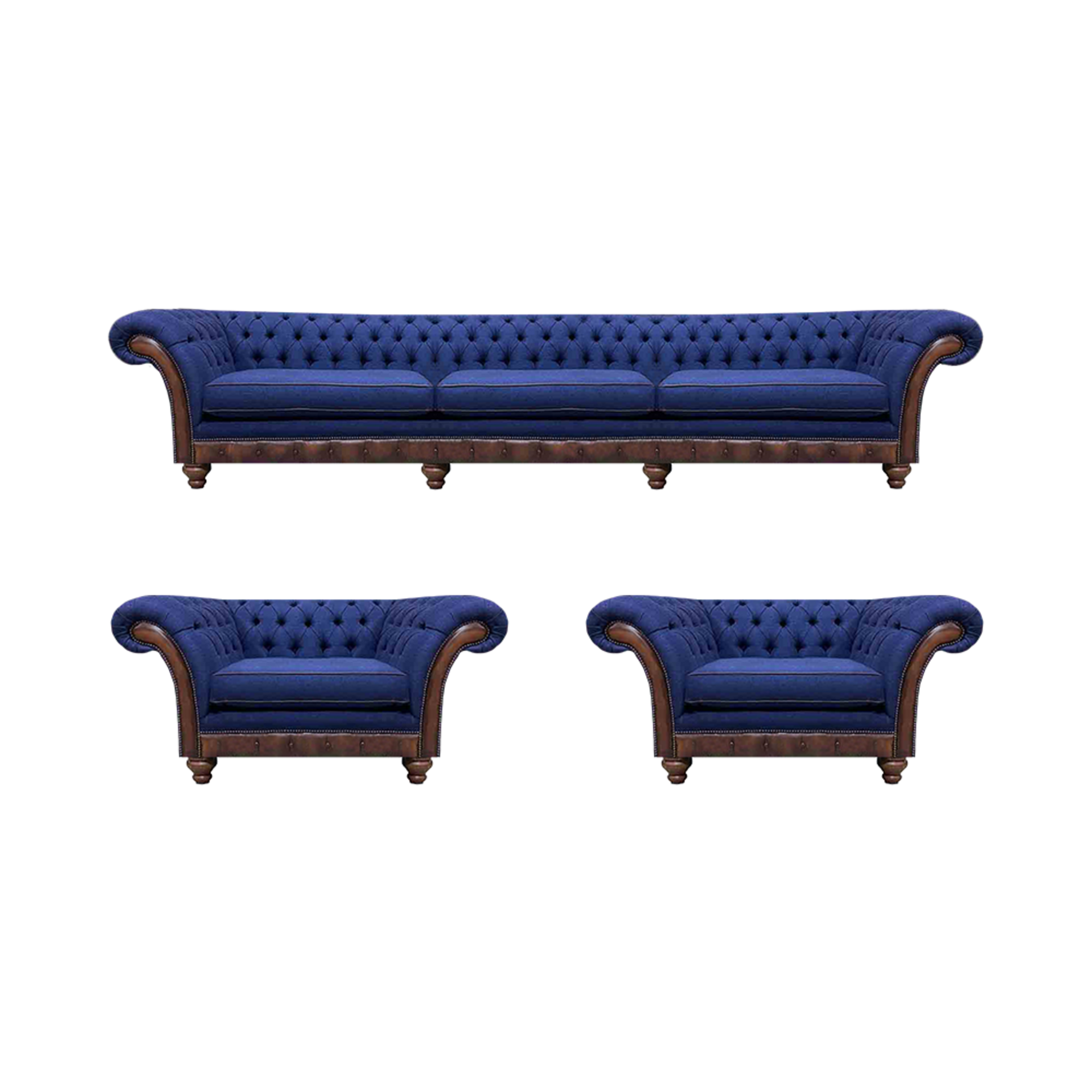 Designer Wohnzimmer Chesterfield Couchgarnitur Luxus Sofas Sessel 3tlg