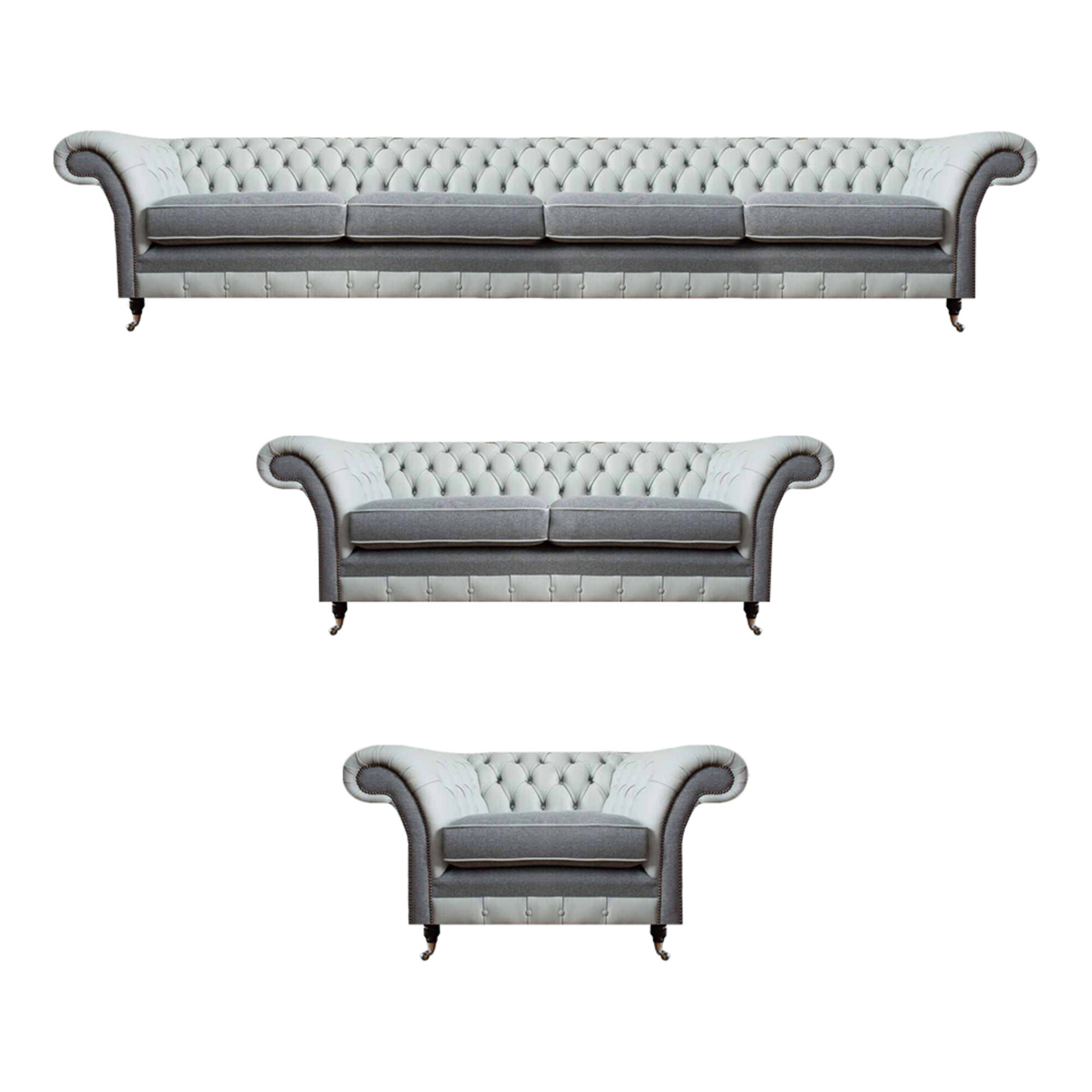 Chesterfield Sofagarnitur Couch Set Polster Möbel 4+2+1 Couchen Sitzgruppe