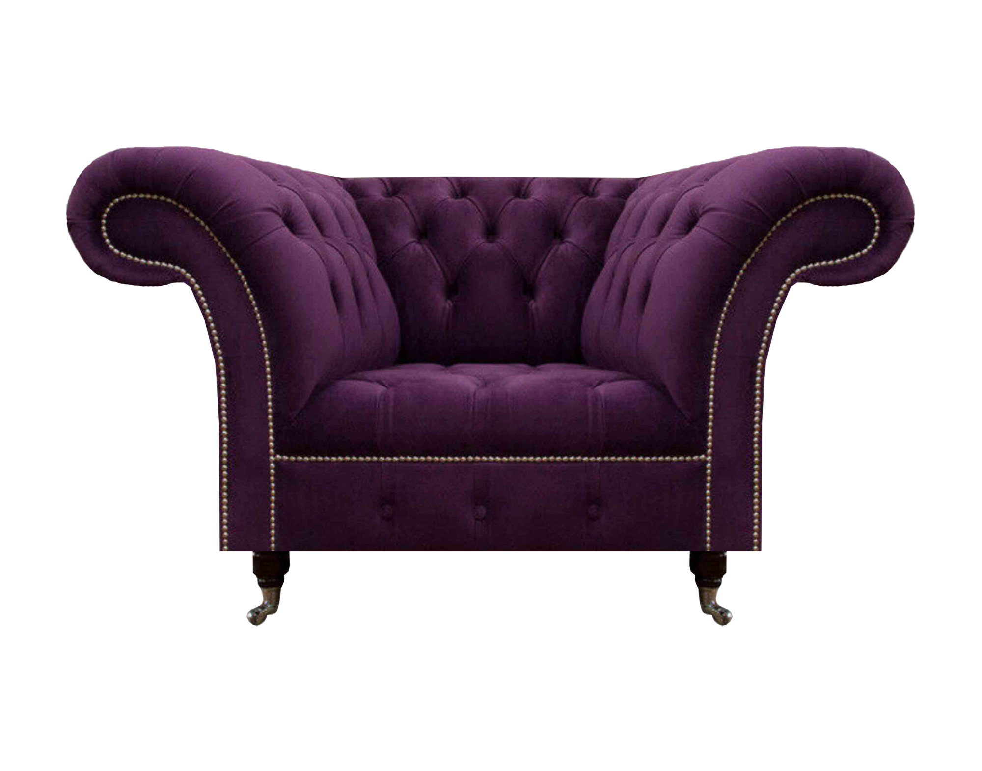 Design Lila Sessel Luxus Wohnzimmer Chesterfield Möbel Polstermöbel