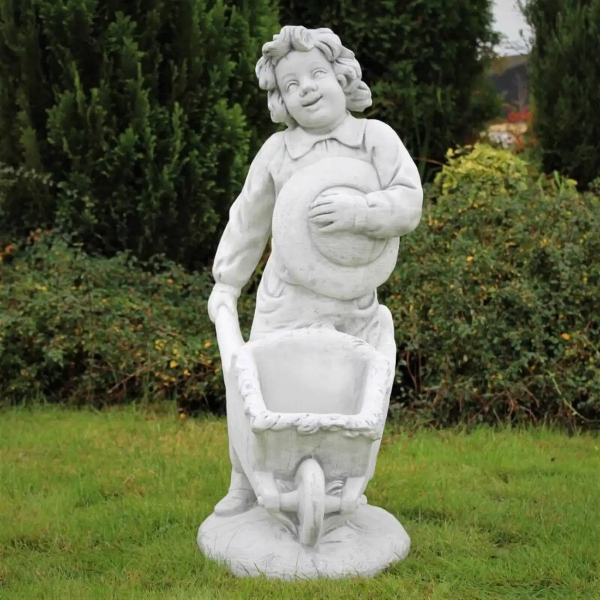 Stein Blumentopf Skulptur Topf Pflanzgefäß Blumenkasten Kübel Blumentopf 2039